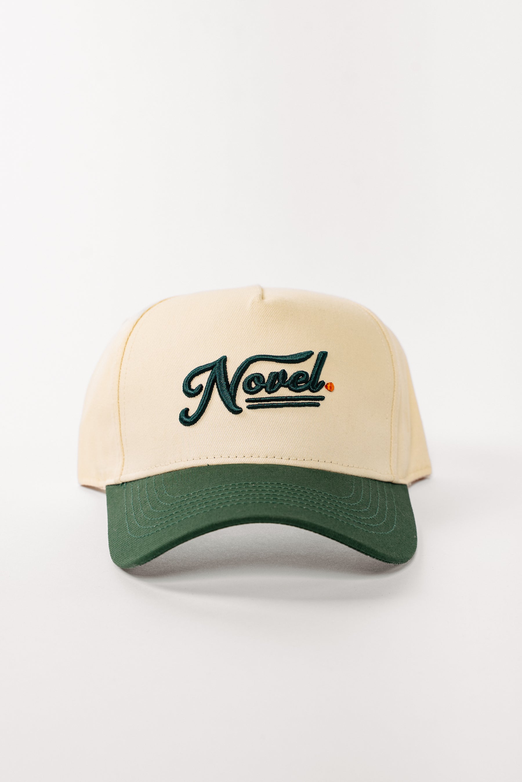 NOVEL SCRIPT SNAPBACK - GREEN/ORANGE/CREAM