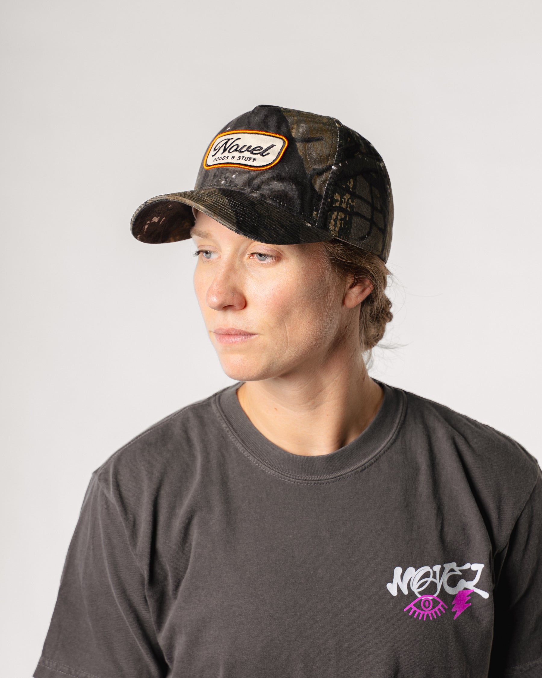 CAMO SNAPBACK - DEEP GREEN/WHITE FLECK