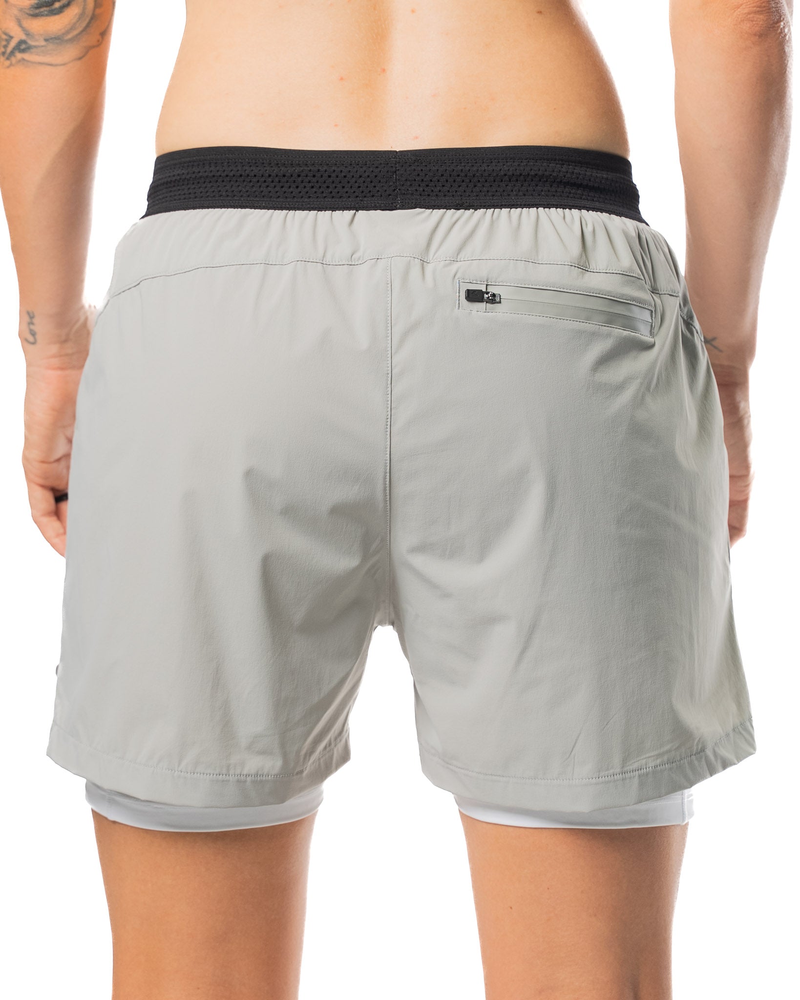 EVO Shorts V3 - SILVER w/ White Compression