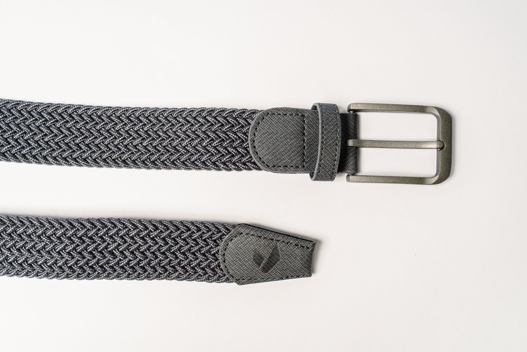 Novel Braided Stretch Belt - Carbon Grey