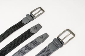 Novel Braided Stretch Belt - Carbon Grey