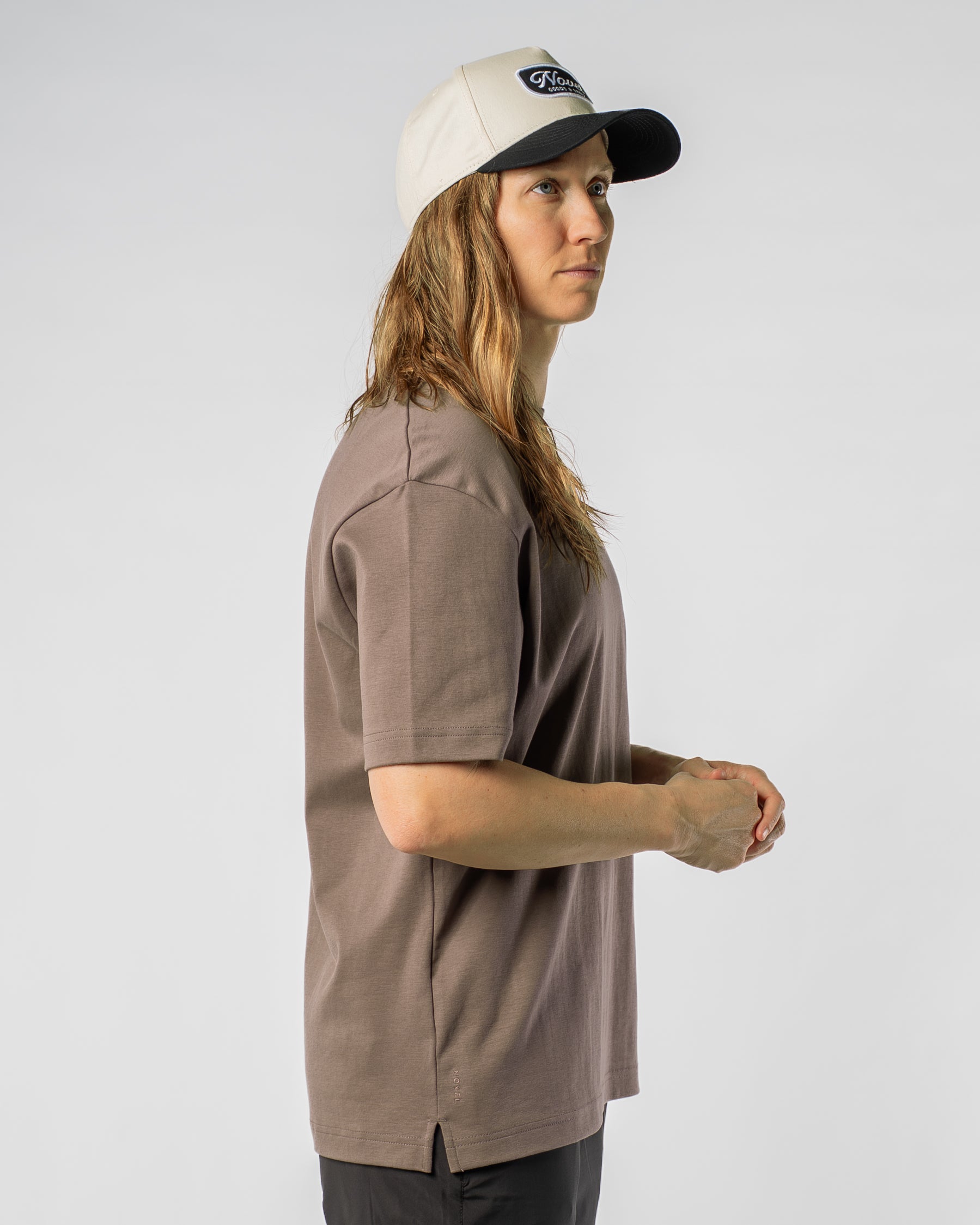 Drop Shoulder Tee - MUSHROOM