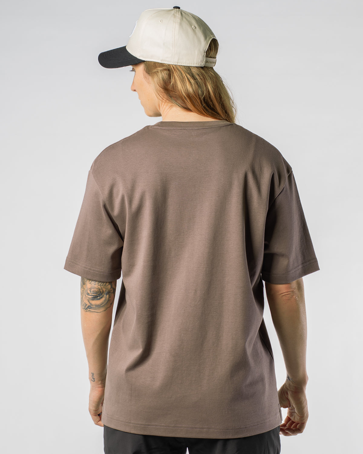 Drop Shoulder Tee - MUSHROOM