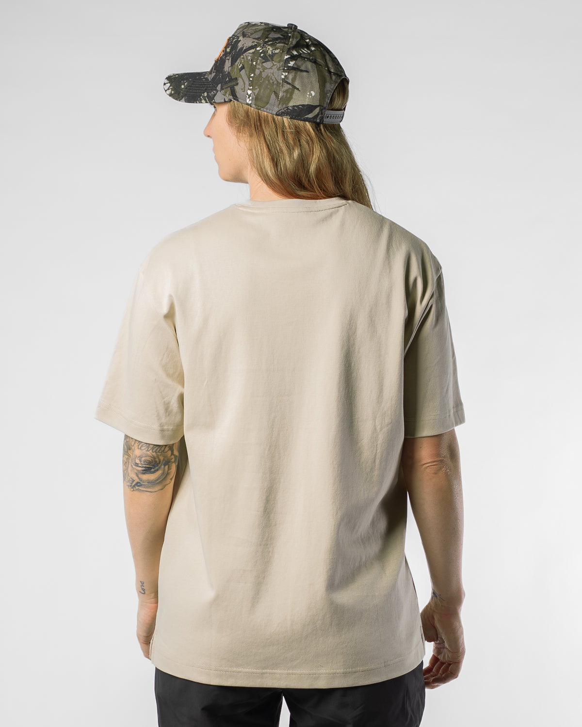 Drop Shoulder Tee - TAN