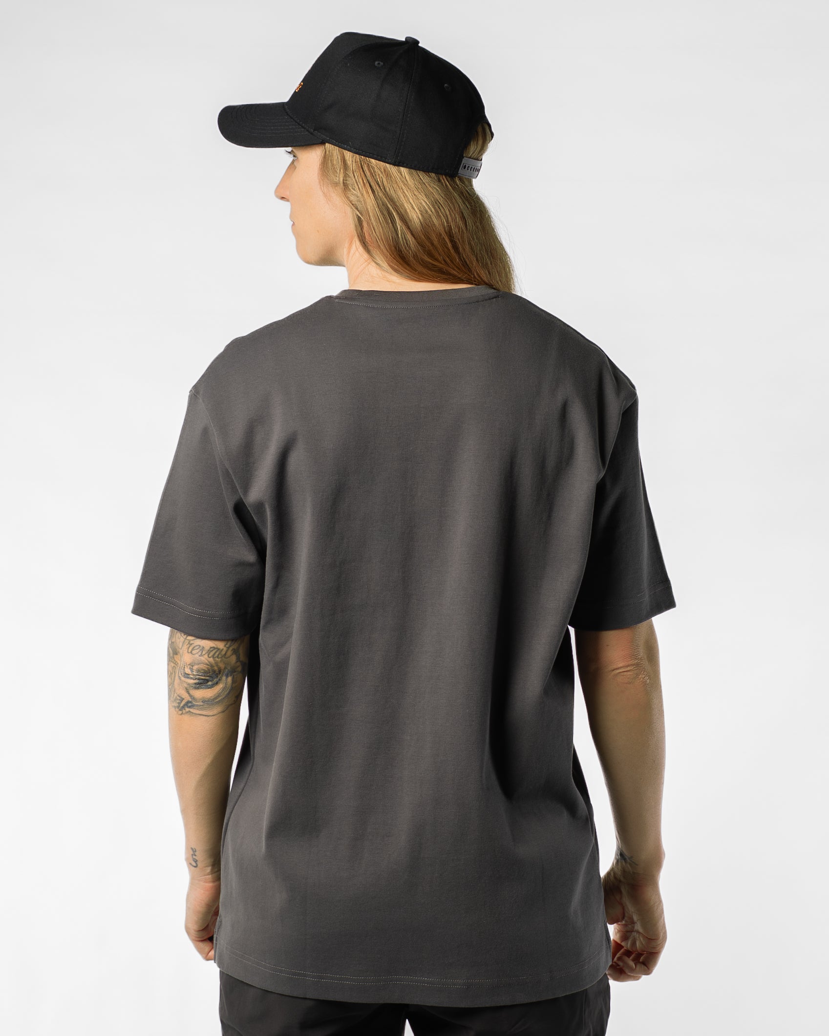 Drop Shoulder Tee - CHARCOAL