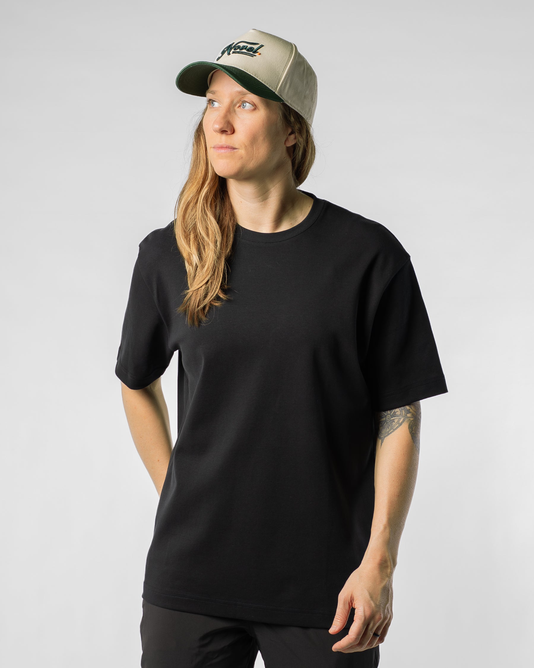 Drop Shoulder Tee - BLACK
