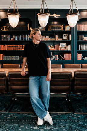 Drop Shoulder Tee - BLACK