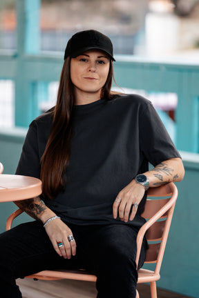 Drop Shoulder Tee - CHARCOAL