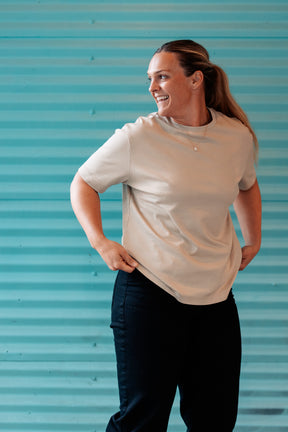 Drop Shoulder Tee - SANDSTONE