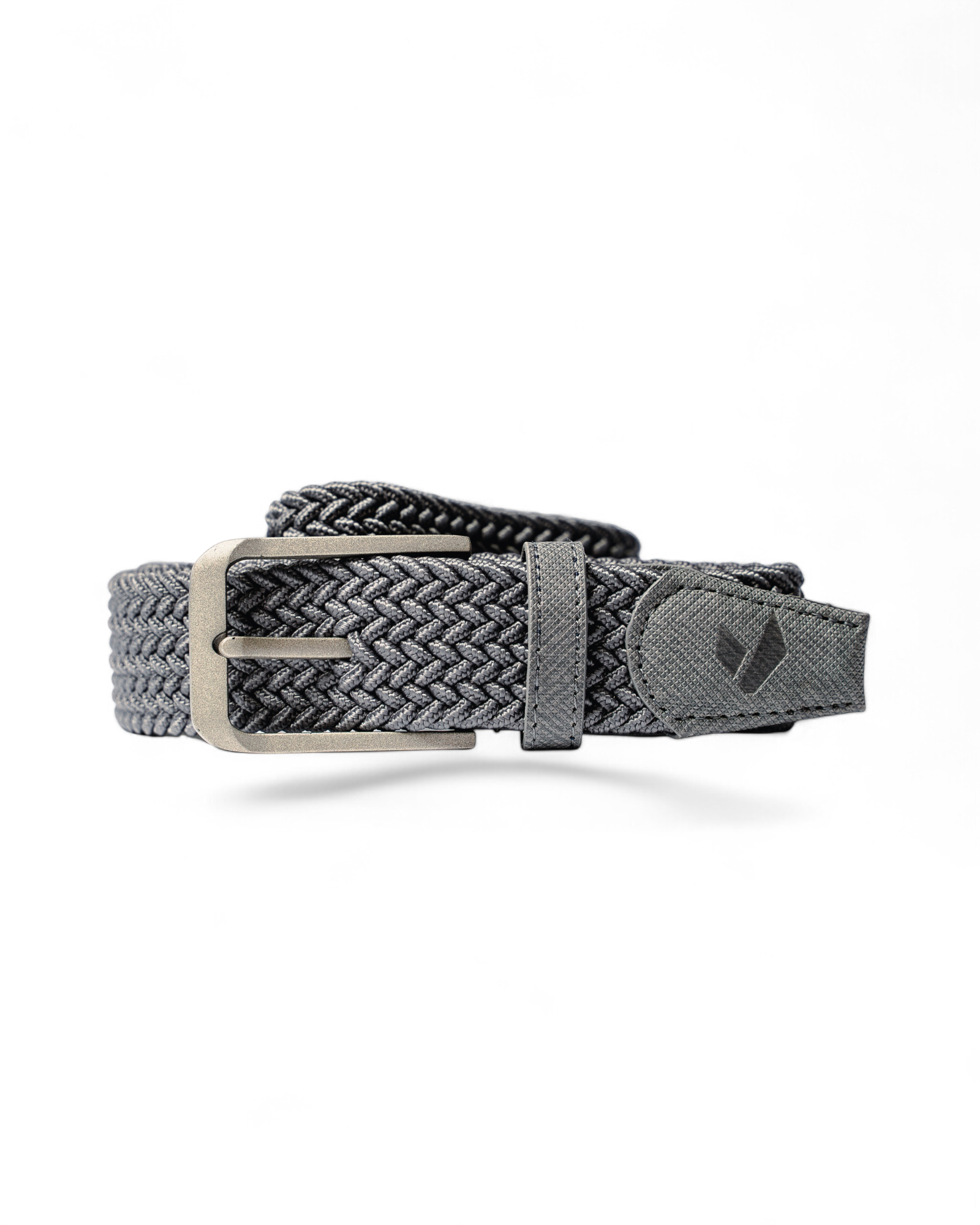 Novel Braided Stretch Belt - Carbon Grey